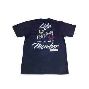 Stussy x Neighborhood Boneyard Conspiracy Skull Graphic Print Tee Tshirt DS Mens